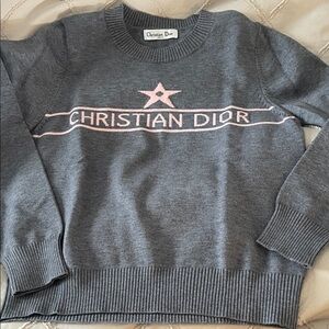 Dior Gray and Pink Women's Sweater 🩷